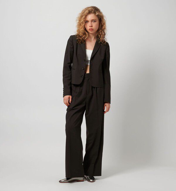 ATTISESSION「＜ATTISESSION＞ショート ジャケット」|テーラードジャケット|DK.BROWN