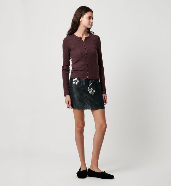 ATTISESSION「＜ATTISESSION＞フライス ループボタン カーディガン」|カーディガン|