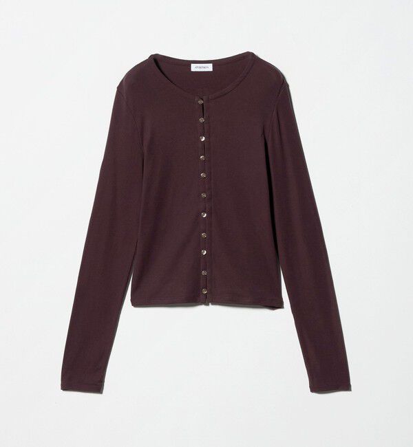 ATTISESSION「＜ATTISESSION＞フライス ループボタン カーディガン」|カーディガン|