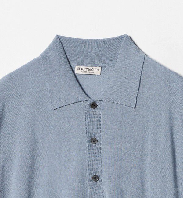 BEAUTY&YOUTH UNITED ARROWS「SPIFFY ウール 3B ショートスリーブ ポロシャツ ウォッシャブル」|ニット・セーター|