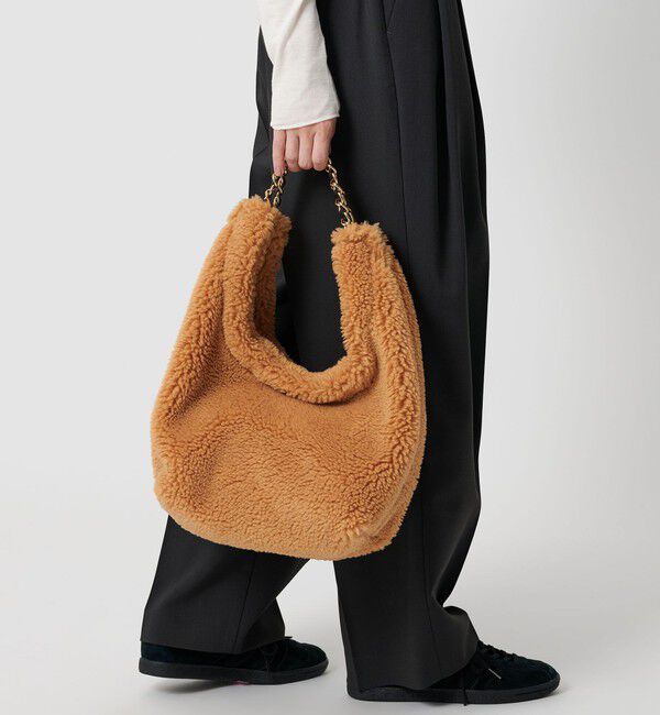 BEAUTY&YOUTH UNITED ARROWS「【一部別注】＜VIOLAd&rsquo;ORO＞ELMO ボア チェーン ショルダーバッグ」|ショルダー・メッセンジャー|BEIGE