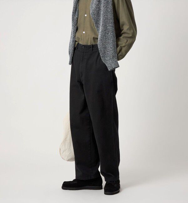 STEVEN ALAN「＜Steven Alan＞ ツイル ガーメントダイ アーミー ノープリーツ トラウザーズ」|チノ|