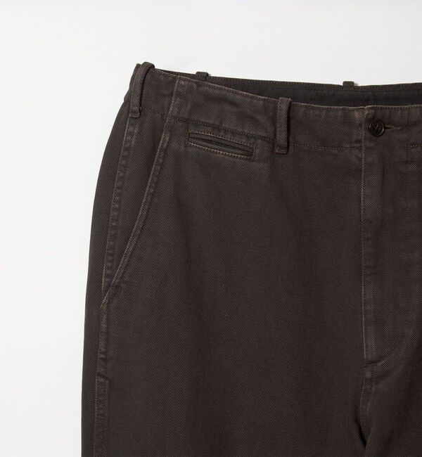STEVEN ALAN「＜Steven Alan＞ ツイル ガーメントダイ アーミー ノープリーツ トラウザーズ」|チノ|