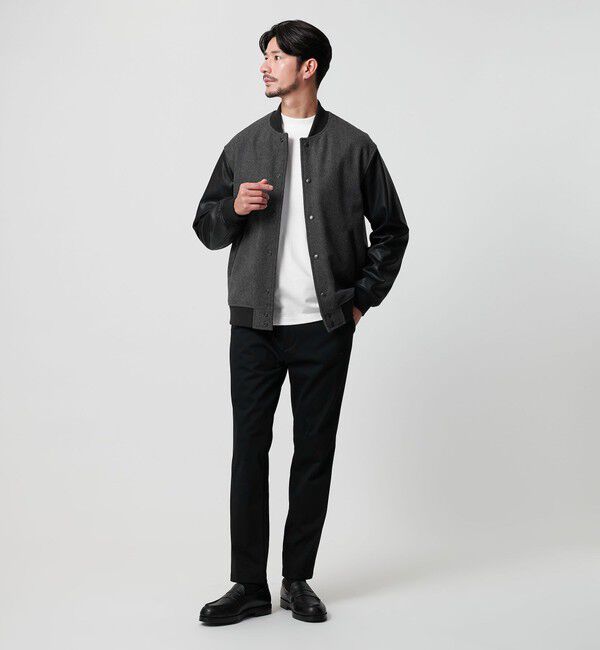 BEAUTY&YOUTH UNITED ARROWS「【WEB限定 WARDROBE SMART】グレーメルトン レザーライク スタジャン」|ブルゾン・スタジャン|