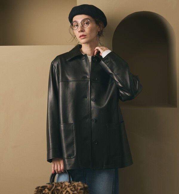 BEAUTY&YOUTH UNITED ARROWS「レザーライク カバーオール ジャケット」|その他|