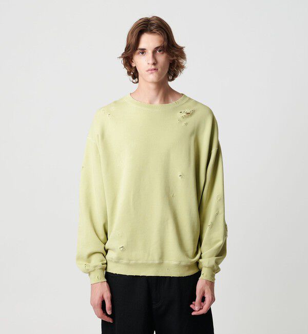 MONKEY TIME「フレンチテリー ディストレスト クルーネック」|Tシャツ・カットソー|LIME