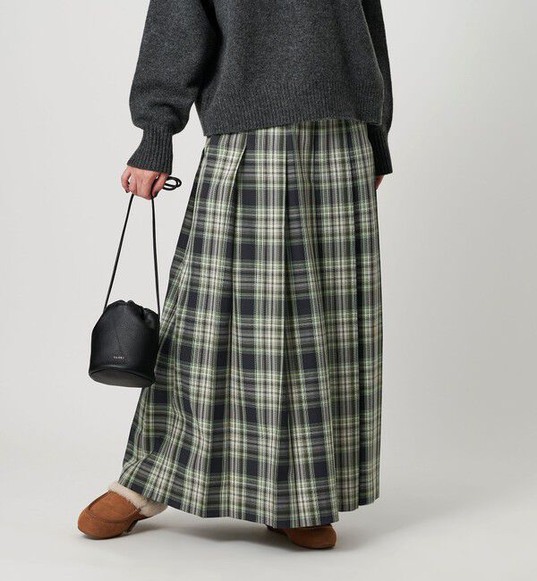 BEAUTY&YOUTH UNITED ARROWS「チェック プリーツロングスカート」|スカート|