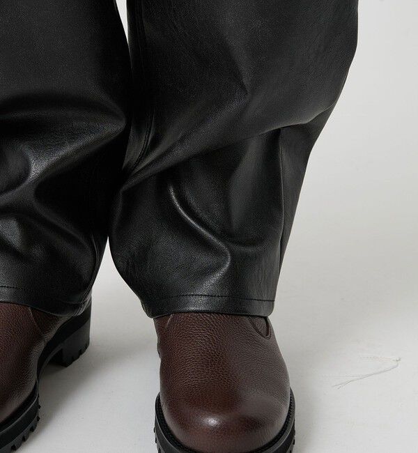 MONKEY TIME「レザーライク 5P パンツ」|チノ|