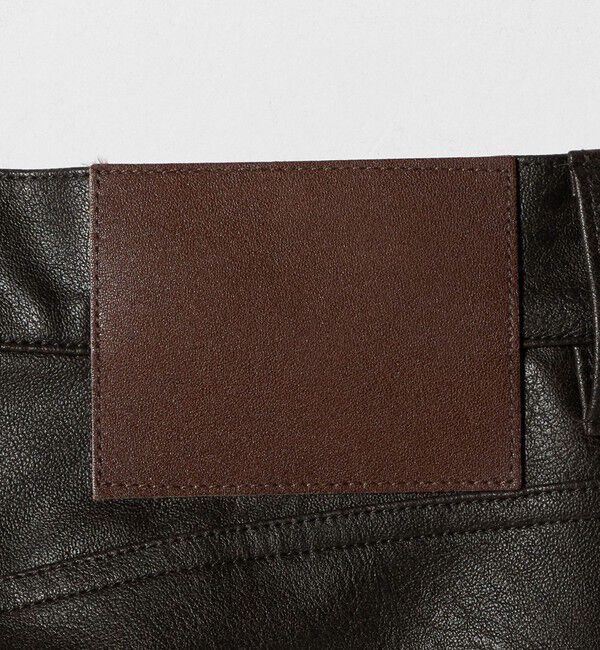 MONKEY TIME「レザーライク 5P パンツ」|チノ|