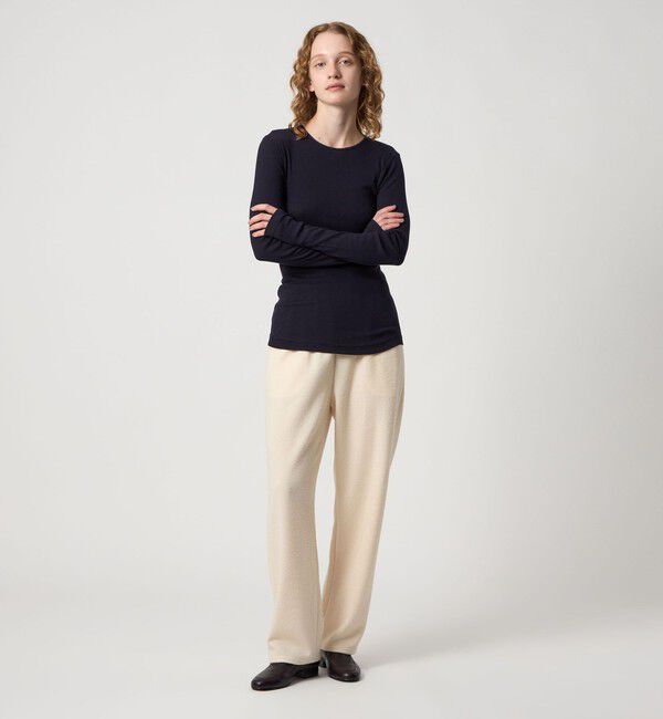 STEVEN ALAN「＜Steven Alan＞コットン シルク リブ クルーネック カットソー」|Tシャツ・カットソー|