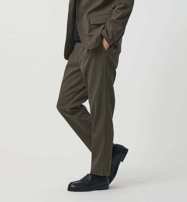 BEAUTY&YOUTH UNITED ARROWS「エコフルフラン 1プリーツ テーパード パンツ NO.5 セットアップ対応」|チノ|