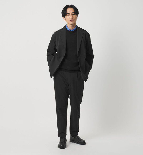 BEAUTY&YOUTH UNITED ARROWS「KOMATSU PACK URK 1プリーツ テーパード パンツ ストレッチ セットアップ対応 裏起毛」|チノ|