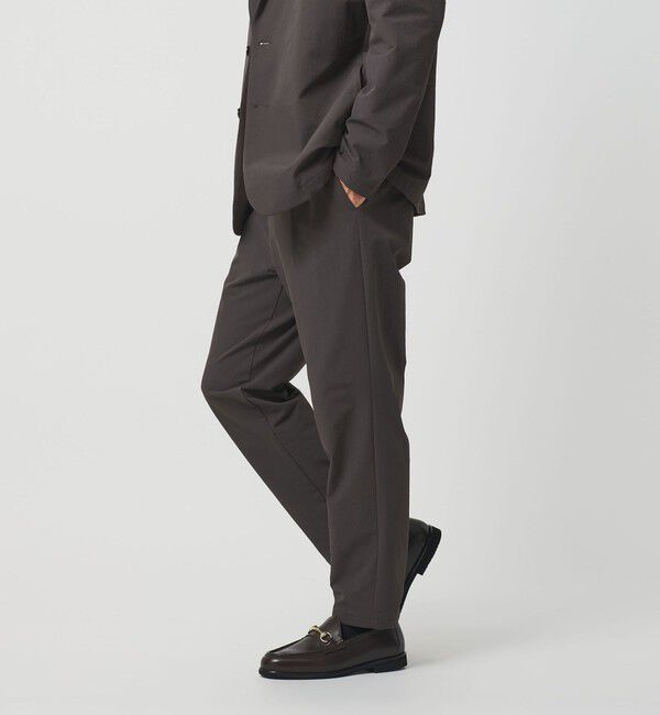 BEAUTY&YOUTH UNITED ARROWS「KOMATSU PACK URK 1プリーツ テーパード パンツ ストレッチ セットアップ対応 裏起毛」|チノ|