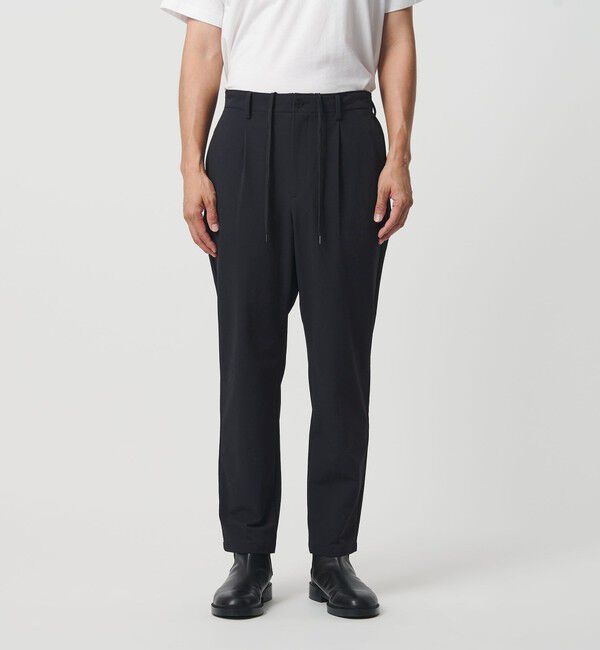 BEAUTY&YOUTH UNITED ARROWS「KOMATSU PACK URK 1プリーツ テーパード パンツ ストレッチ セットアップ対応 裏起毛」|チノ|