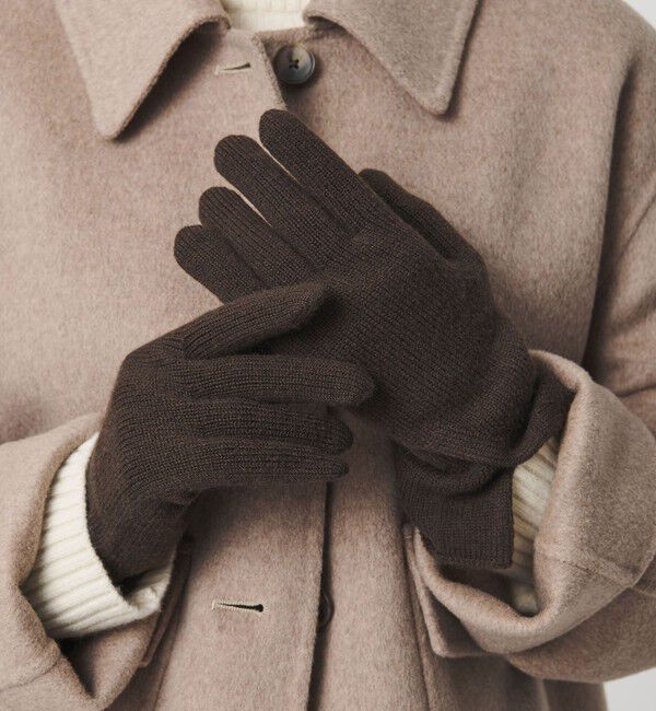 BEAUTY&YOUTH UNITED ARROWS「ウールカシミヤ スリット グローブ」|手袋|DK.BROWN