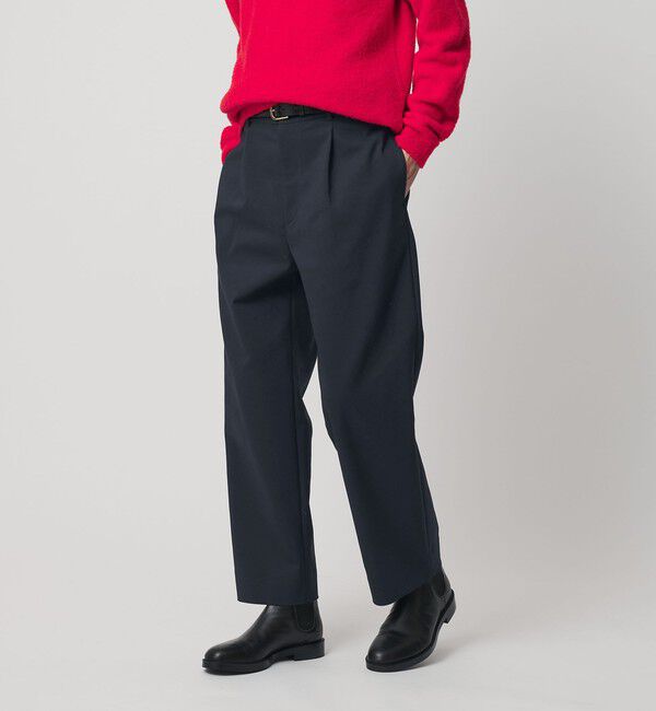 BEAUTY&YOUTH UNITED ARROWS「PROCO 1プリーツ ワイドテーパードパンツ NO.9」|チノ|NAVY