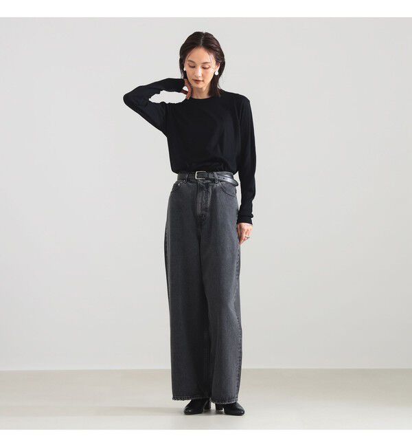 Demi-Luxe BEAMS 「YLEVE / ハイウエスト ワイド デニムパンツ」|デニム|