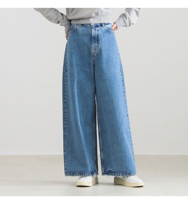 Demi-Luxe BEAMS 「YLEVE / ハイウエスト ワイド デニムパンツ」|デニム|