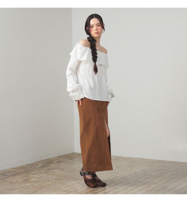 Ray BEAMS 「ラッフル オフショルダー ブラウス」|シャツ・ブラウス|