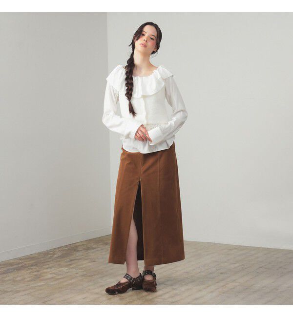 Ray BEAMS 「ラッフル オフショルダー ブラウス」|シャツ・ブラウス|