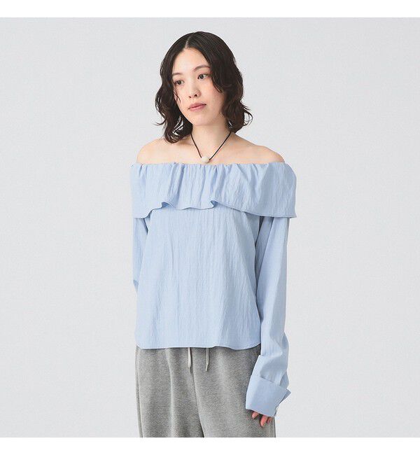 Ray BEAMS 「ラッフル オフショルダー ブラウス」|シャツ・ブラウス|