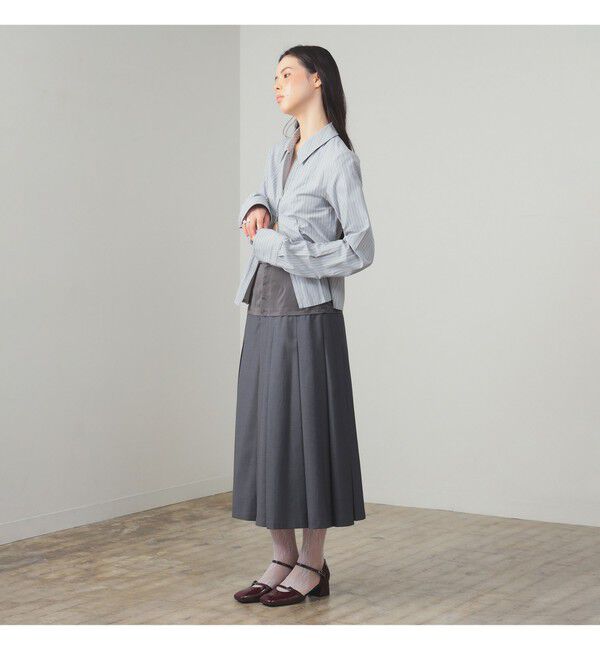 Ray BEAMS 「ストライプ ジップ シャツ」|シャツ・ブラウス|