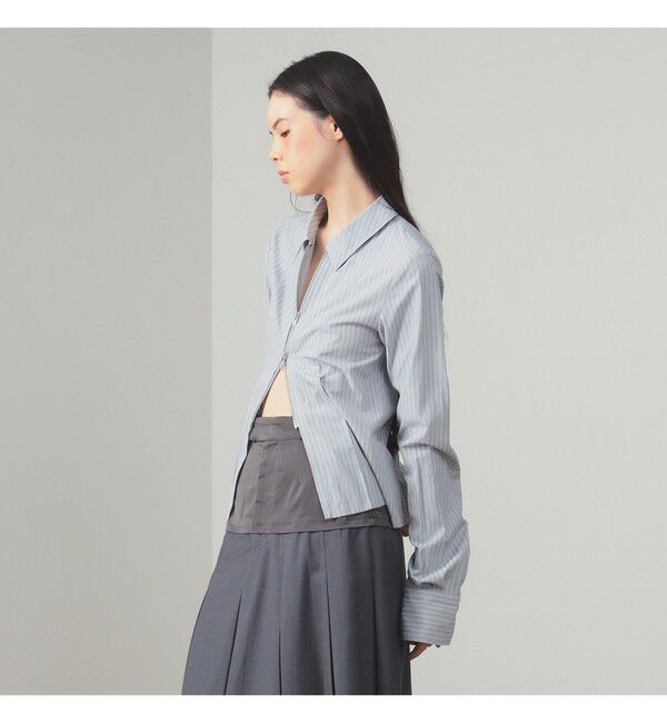 Ray BEAMS 「ストライプ ジップ シャツ」|シャツ・ブラウス|