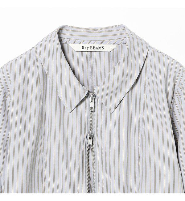 Ray BEAMS 「ストライプ ジップ シャツ」|シャツ・ブラウス|