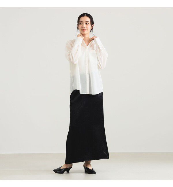 Demi-Luxe BEAMS 「ポリエステル ウール トロピカル シアー シャツ」|シャツ・ブラウス|