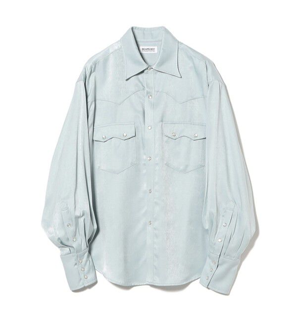 BEAMSBOY「サテン ウエスタン シャツ」|シャツ・ブラウス|