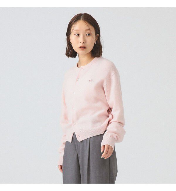 Ray BEAMS 「DANTON / LAMBS WOOL CREWNECK CARDIGAN」|カーディガン|PALE_PINK