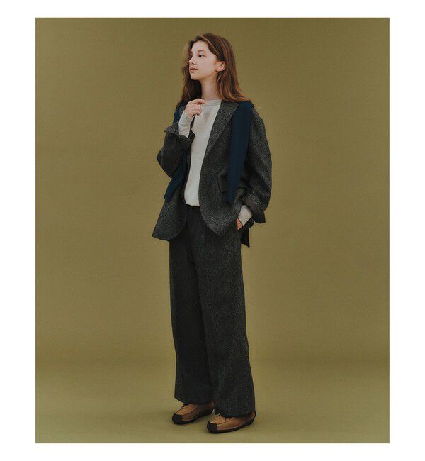 BEAMSBOY「ツイード ワイド スラックス」|スラックス|GREY