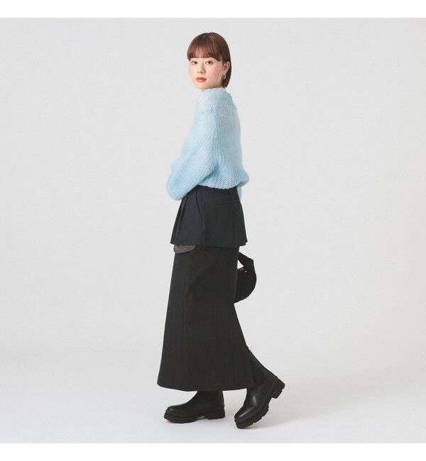 Ray BEAMS 「異素材 レイヤード スカート」|スカート|