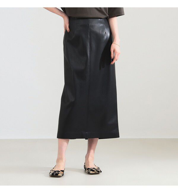 Demi-Luxe BEAMS 「フェイクレザー セミタイトスカート」|スカート|