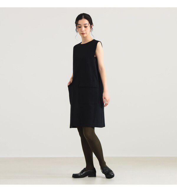 Demi-Luxe BEAMS 「AK+1 / ウール ソリッド ミニワンピース」|ワンピース|NAVY