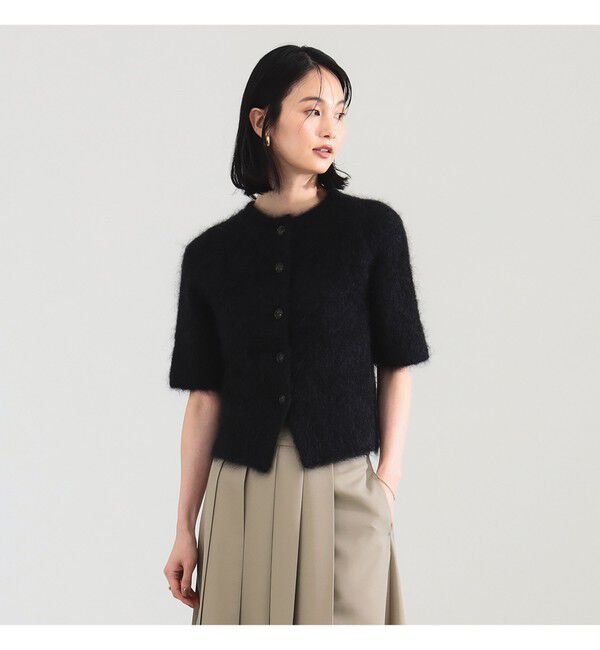 Demi-Luxe BEAMS 「モヘヤ ハーフスリーブ 2WAY プルオーバー」|ニット・セーター|