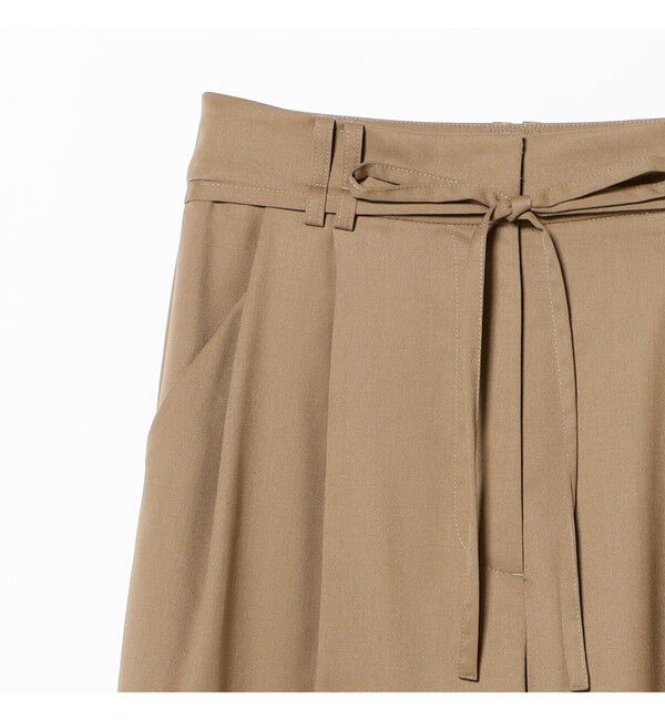 Demi-Luxe BEAMS 「ポリエステル ウール 2ループ ワイドパンツ」|チノ|