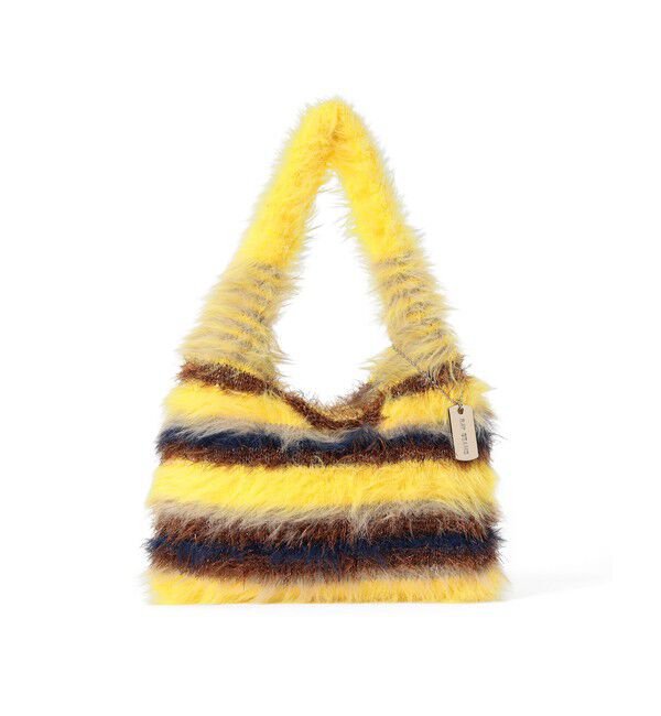 Ray BEAMS 「シャギー ボーダー ニット バッグ」|ハンドバッグ|