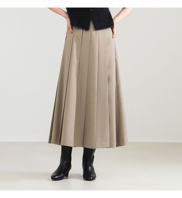 Demi-Luxe BEAMS 「アシンメトリー プリーツスカート」|スカート|BEIGE
