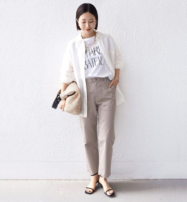 SHIPS for women「【WEB限定】ストレッチ ベーシック ベイカー パンツ」|その他|