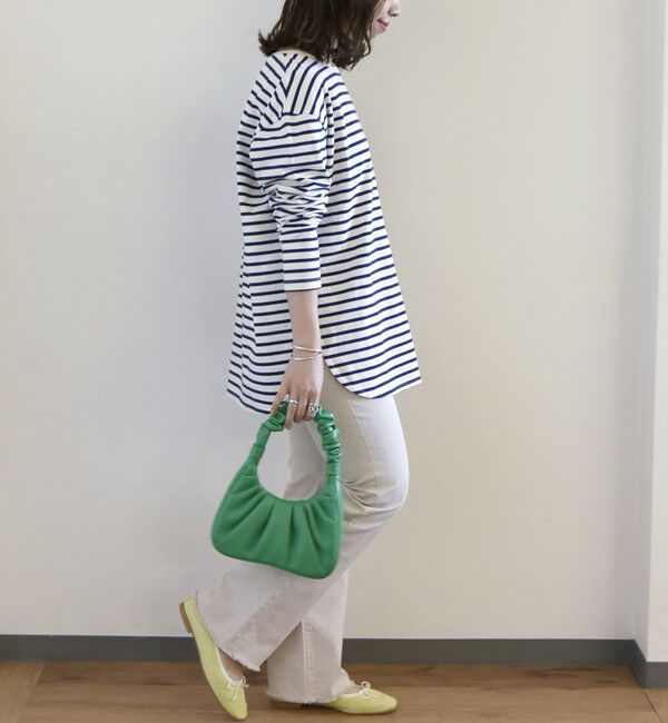 SHIPS any「SHIPS any:〈吸水速乾〉ラウンドヘム ロングスリーブ ワイド TEE」|Tシャツ・カットソー|