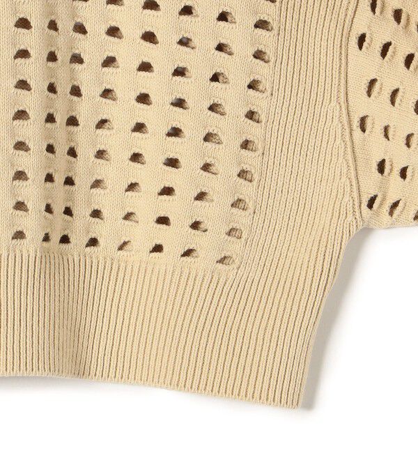 SHIPS for women「〈手洗い可能〉綿 ナイロン メッシュ ニット プルオーバー」|ニット・セーター|