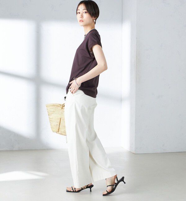 SHIPS for women「SHIPS Primary Navy Label: ニュー スヴィン コットン フレンチ スリーブ」|タンクトップ|