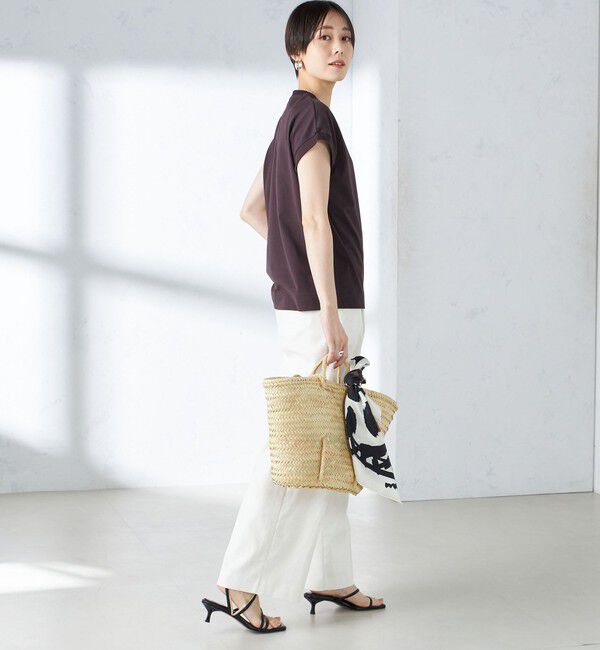 SHIPS for women「SHIPS Primary Navy Label: ニュー スヴィン コットン フレンチ スリーブ」|タンクトップ|