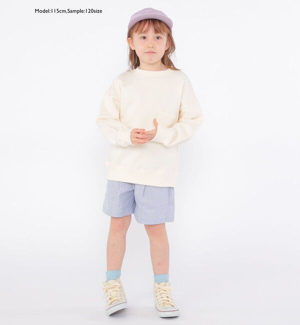 SHIPS KIDS「【WEB限定】SHIPS KIDS:100～160cm / マイクロ ロゴ スウェット」|スウェット・ジャージ|