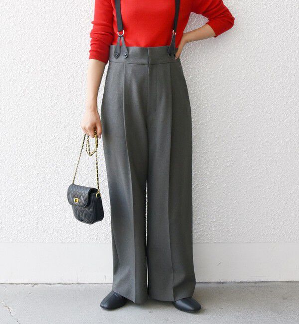 SHIPS any「SHIPS any:〈洗濯機可能〉マニッシュ サスペンダー ワイド パンツ」|その他|