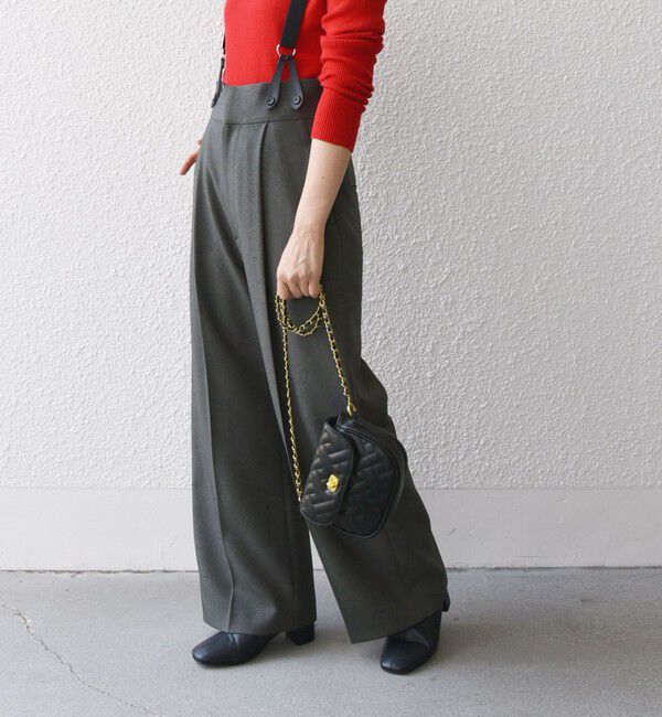 SHIPS any「SHIPS any:〈洗濯機可能〉マニッシュ サスペンダー ワイド パンツ」|その他|