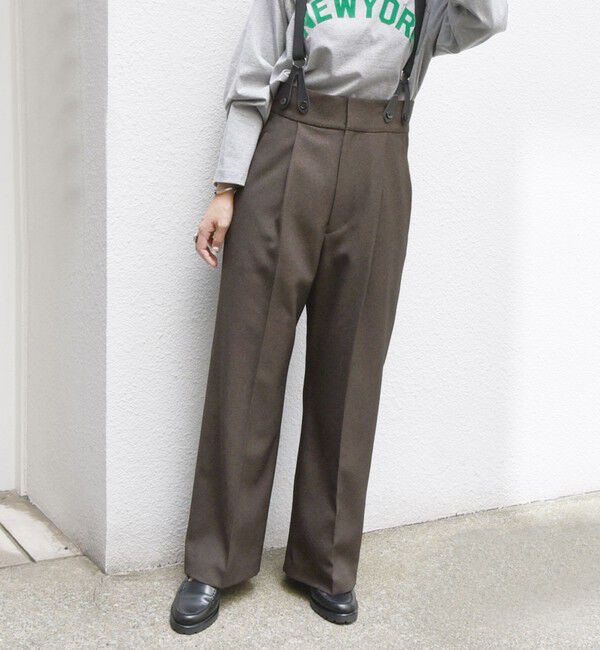 SHIPS any「SHIPS any:〈洗濯機可能〉マニッシュ サスペンダー ワイド パンツ」|その他|