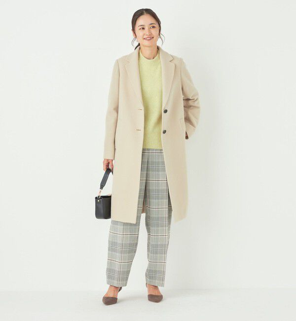 SHIPS Colors 「SHIPS Colors:〈手洗い可能〉ソリッド / チェック タック カーブ パンツ」|スラックス|