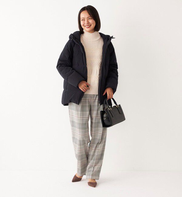 SHIPS Colors 「SHIPS Colors:〈手洗い可能〉ソリッド / チェック タック カーブ パンツ」|スラックス|